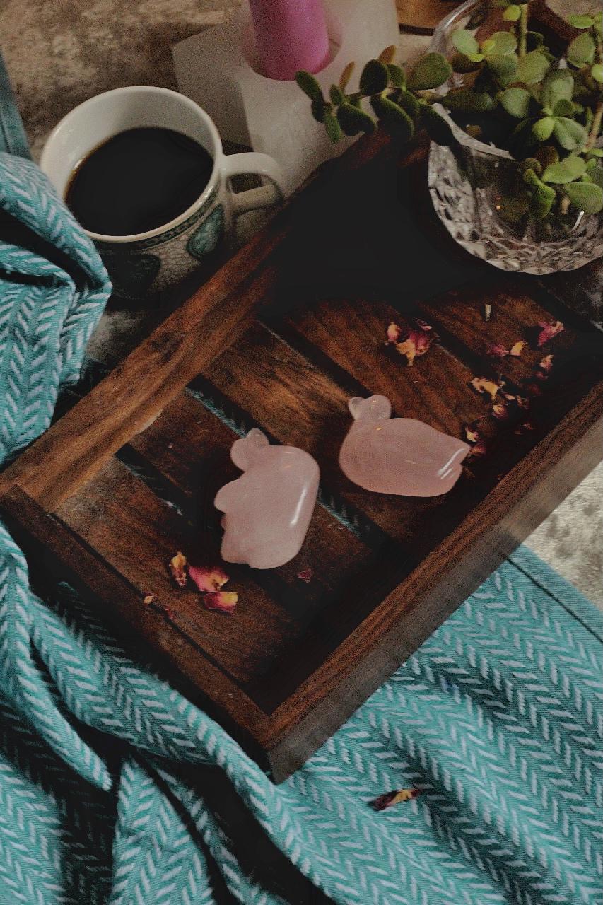 Rose Quartz Duck - Pack of 2