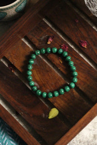 Malachite Beads Bracelet - Stone of Protection & Encouragement