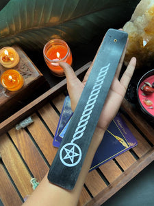 Wooden Pentacle Symbol Incense Burner