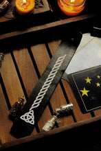 Load image into Gallery viewer, Wooden Triquetra / Trinity Knot Symbol Incense Burner
