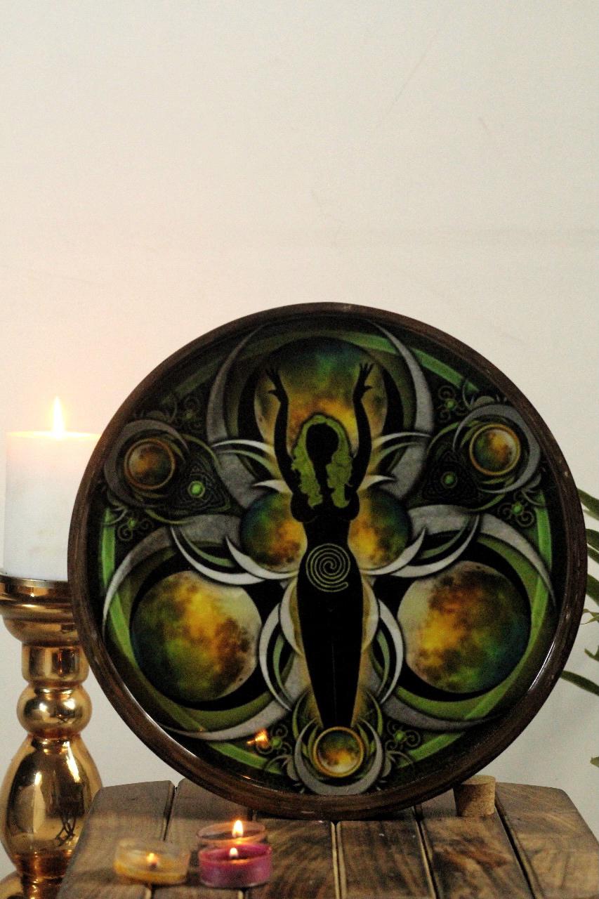 Goddess Gaia Wooden Tray | Altarware
