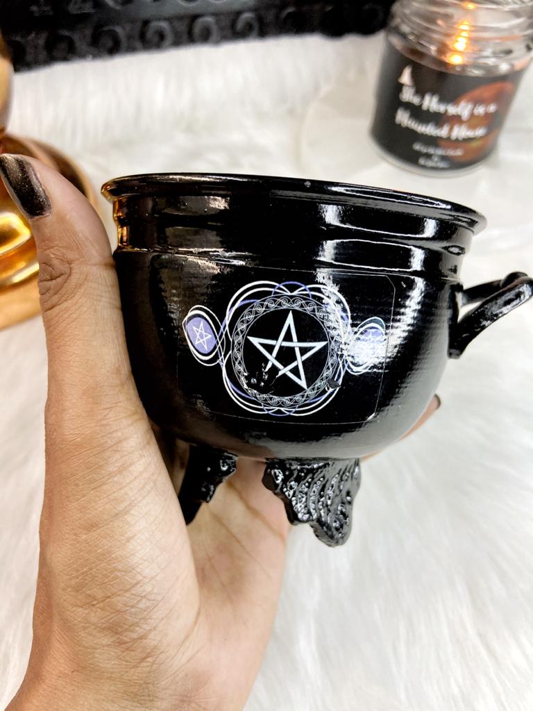 Cauldron with Pentagram Symbol