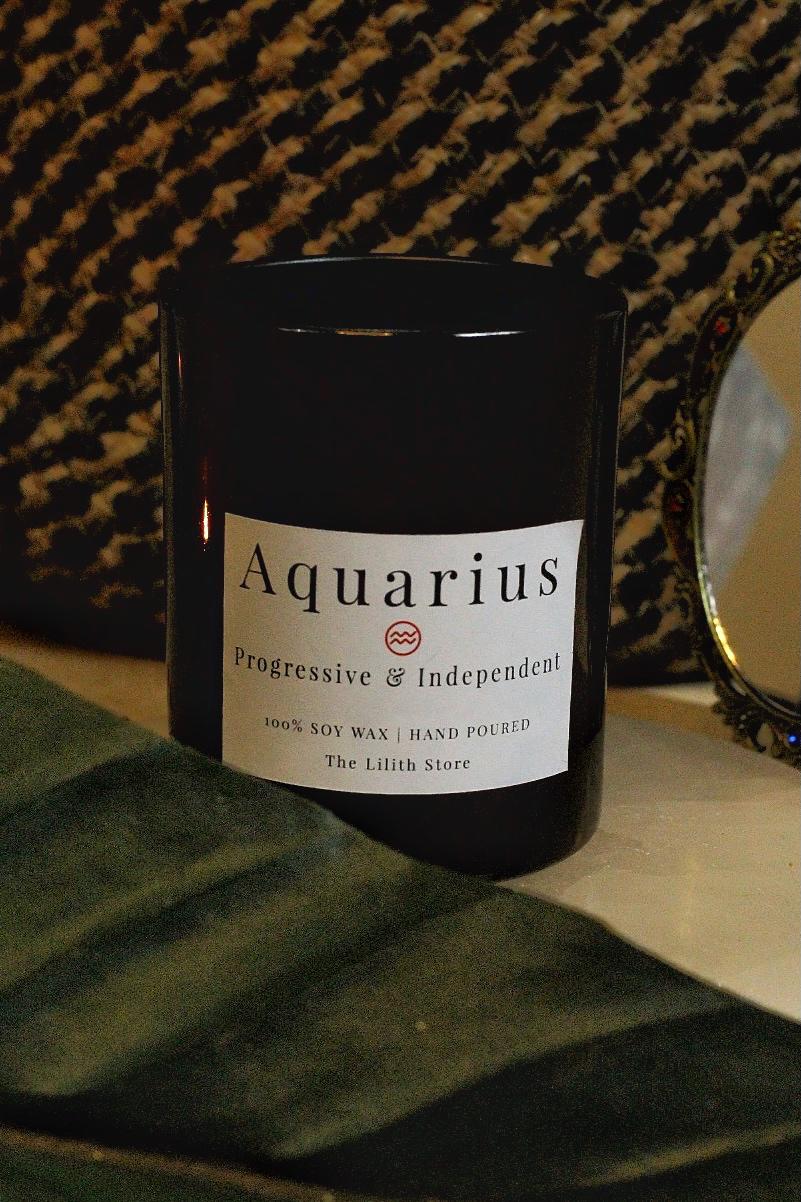 Aquarius Zodiac Scented Soy Candle - 170 Gm