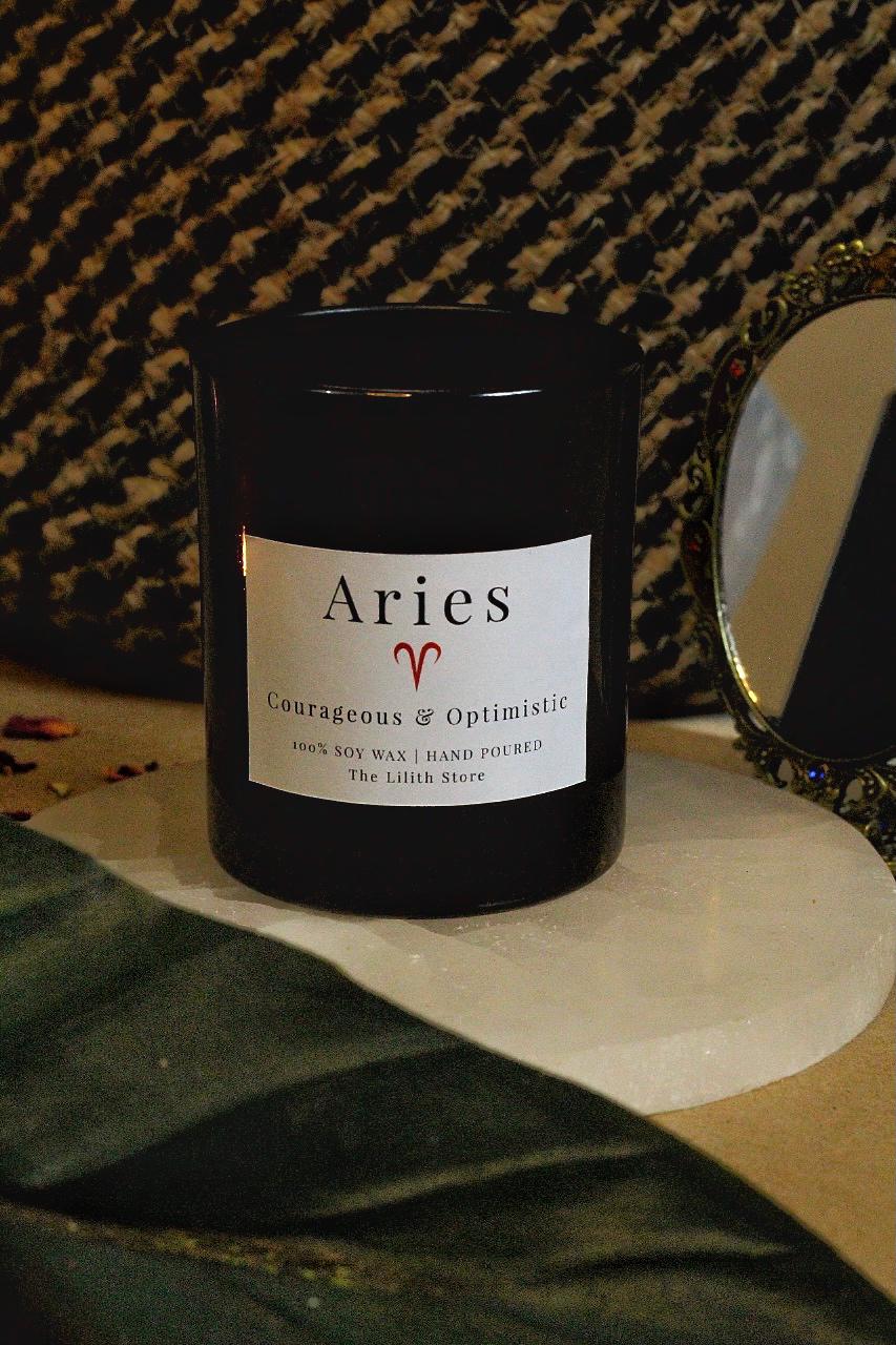 Aries Zodiac Scented Soy Candle - 170 Gm