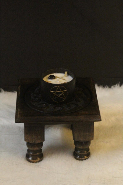 Triquetra / Trinity Knot Black Wooden Table