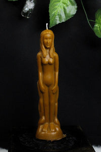 Brown Female Figurine Candle