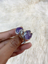 Load image into Gallery viewer, Amethyst Tumble Silver Adjustable Ring

