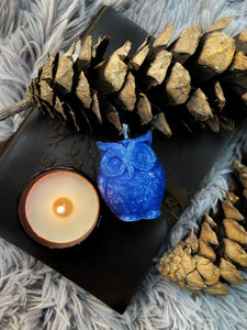 Blue Owl Candle