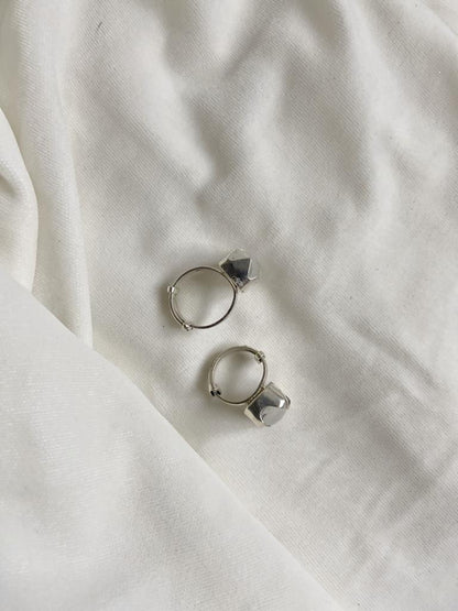 Selenite Silver Adjustable Ring