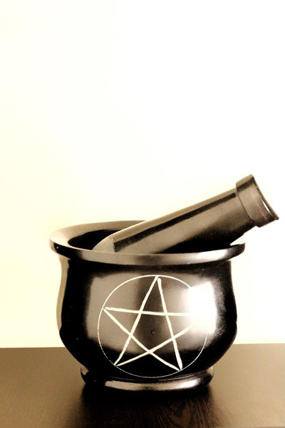 Pentacle Stone Mortar Pestle