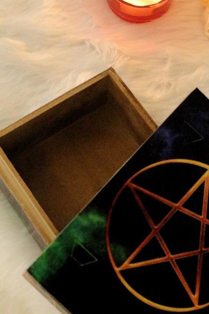 Wooden Pentacle Print Box