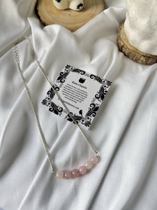 Rose Quartz Bead Necklace