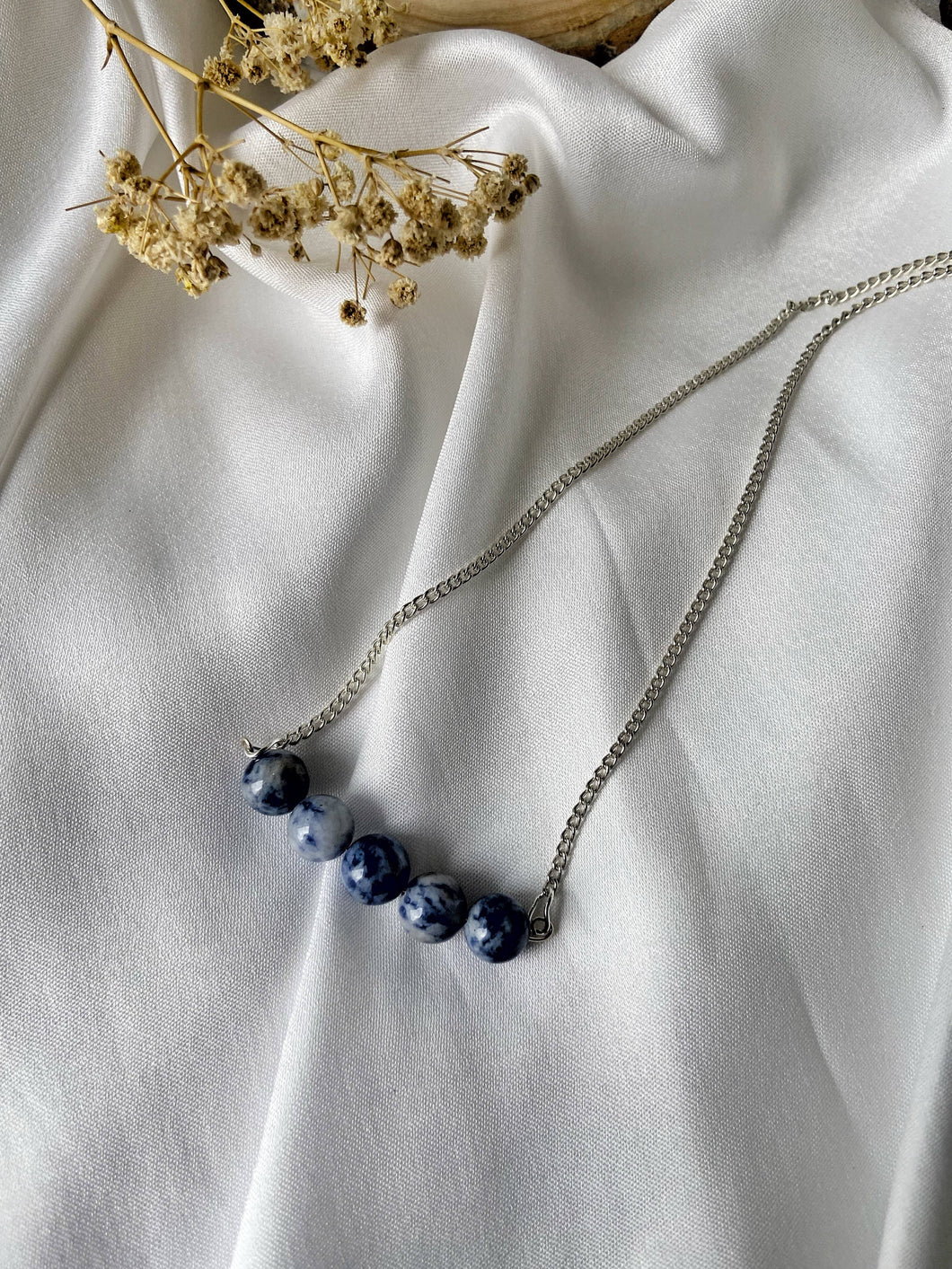 Sodalite Bead Chain Necklace