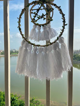 Load image into Gallery viewer, Wall hanging Dreamcatcher with Pentacle Symbol
